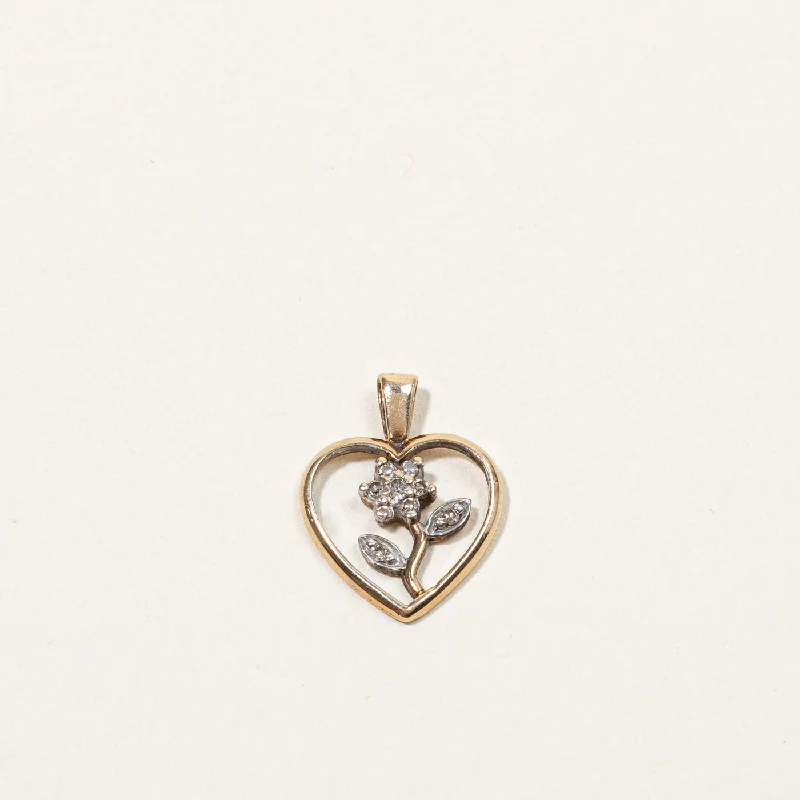 Cluster Diamond Heart Pendant | 0.04ctw |