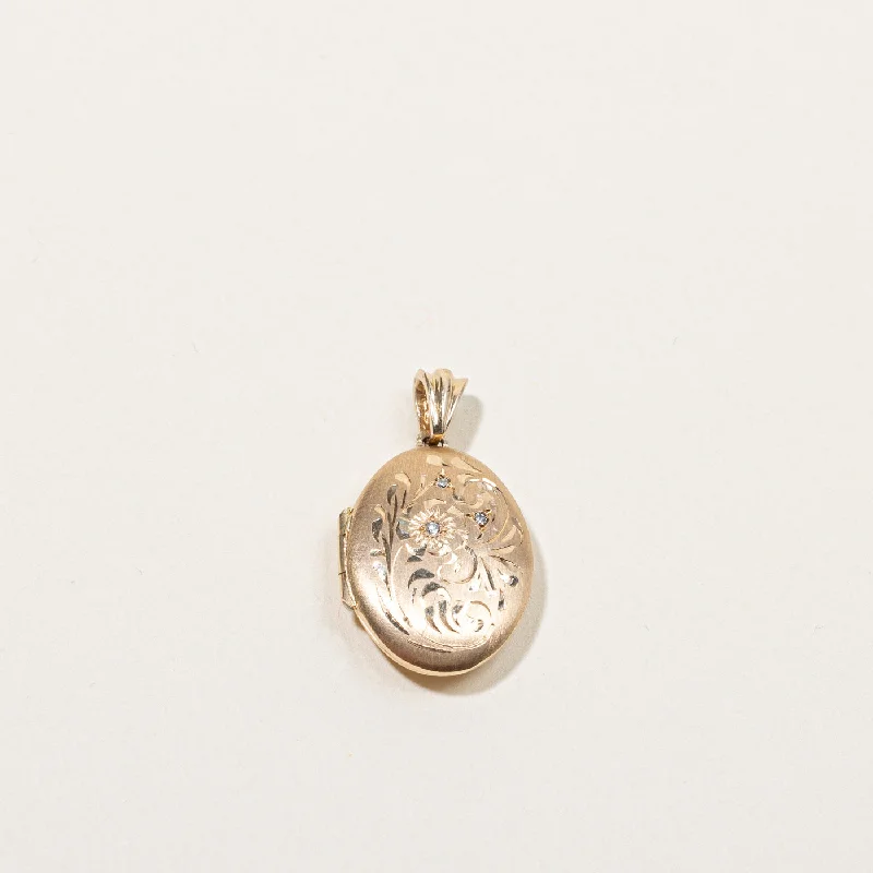 Diamond Ornate Locket | 0.02ct |