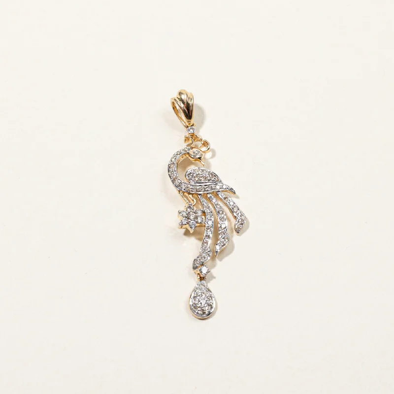 Diamond Peacock Pendant | 0.62ctw |