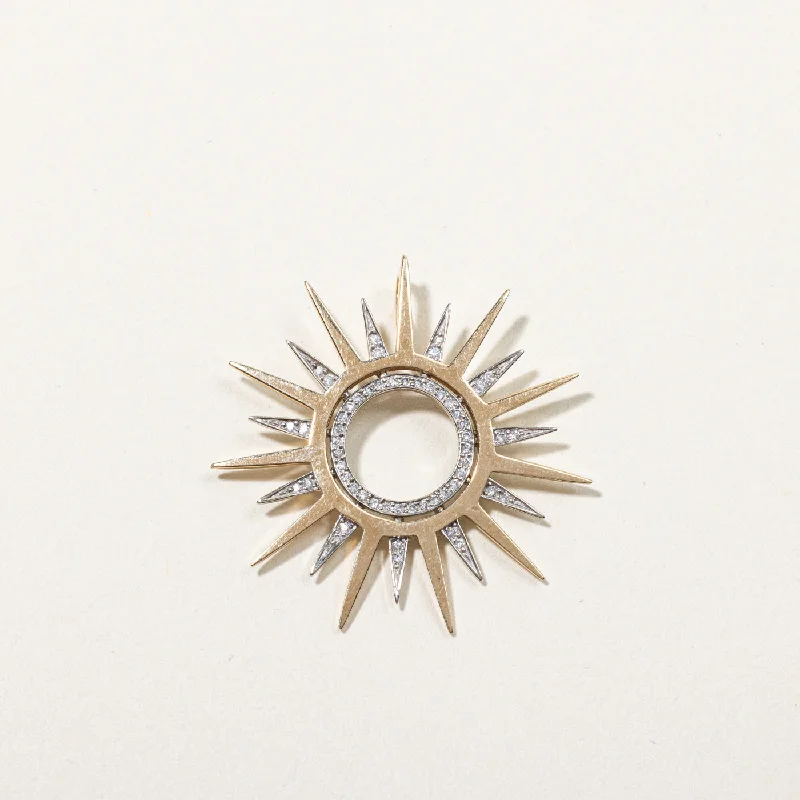 Diamond Spikes Gold Pendant | 0.27ctw |