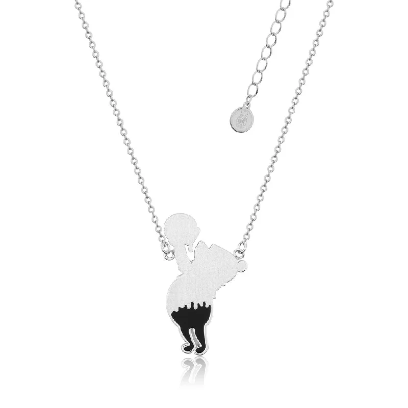 Disney White Gold Plated Winnie The Pooh Honey Drip Pendant On 45+7cm Chain