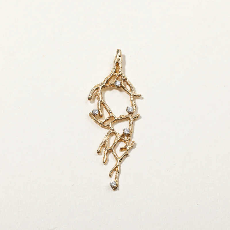 Textured Diamond Pendant | 0.10ctw |