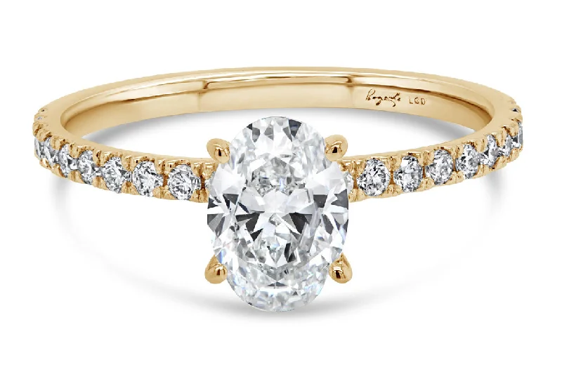 0.95CTW Natural Engagement Ring: Yellow Gold