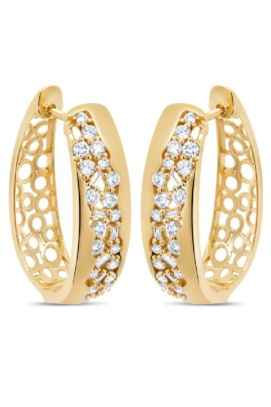 1.00 CTW Diamond Hoop Earrings