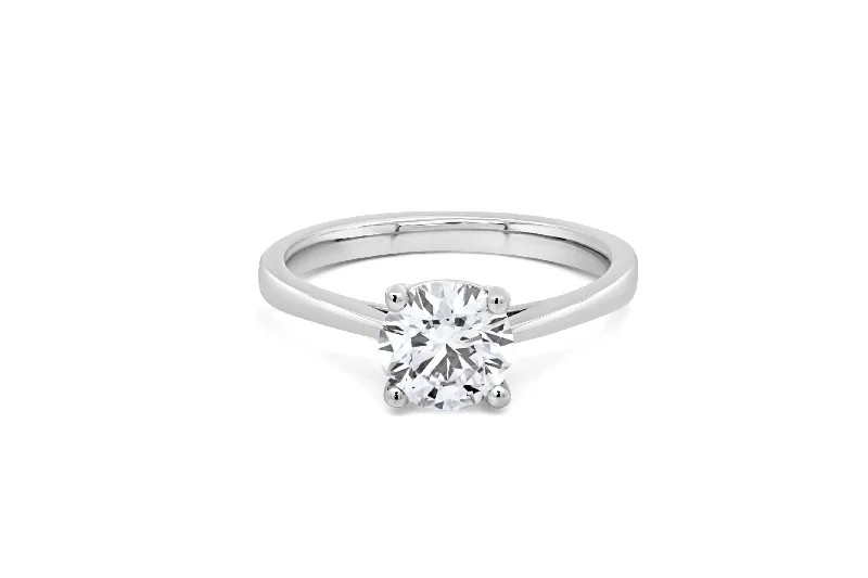 1.00CT Lab Grown Round Cut White Gold Engagement Ring