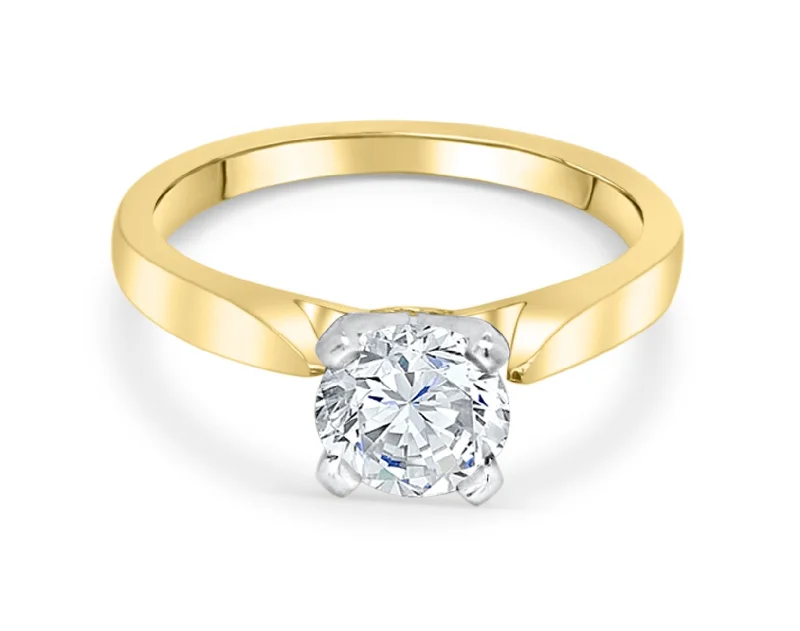 1.03CT Solitaire Engagement Ring: Yellow Gold