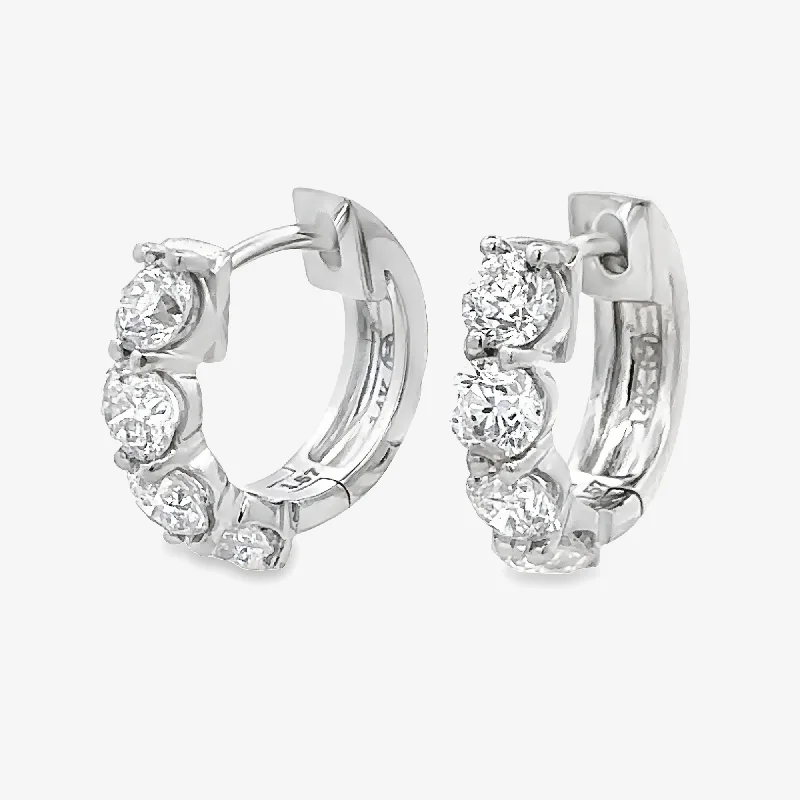 1.55CT Diamond Huggie Earrings