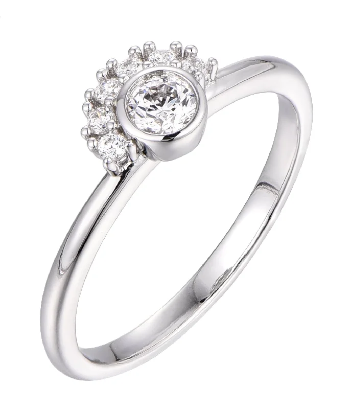 Casablanca Sterling Silver CZ Fancy Ring