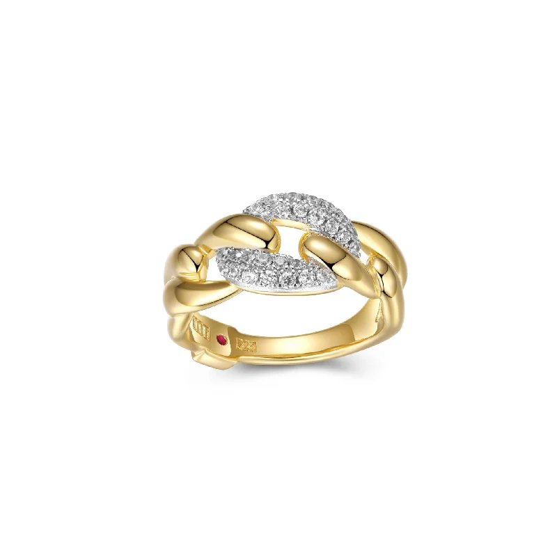 Elle Link CZ Ring