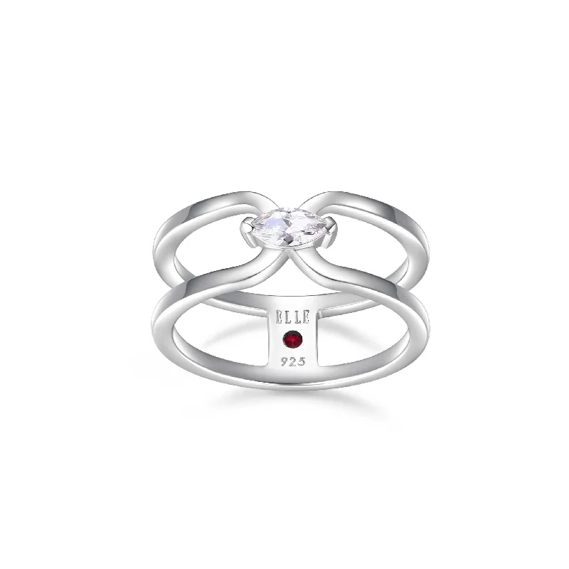 Elle Parallel CZ Ring