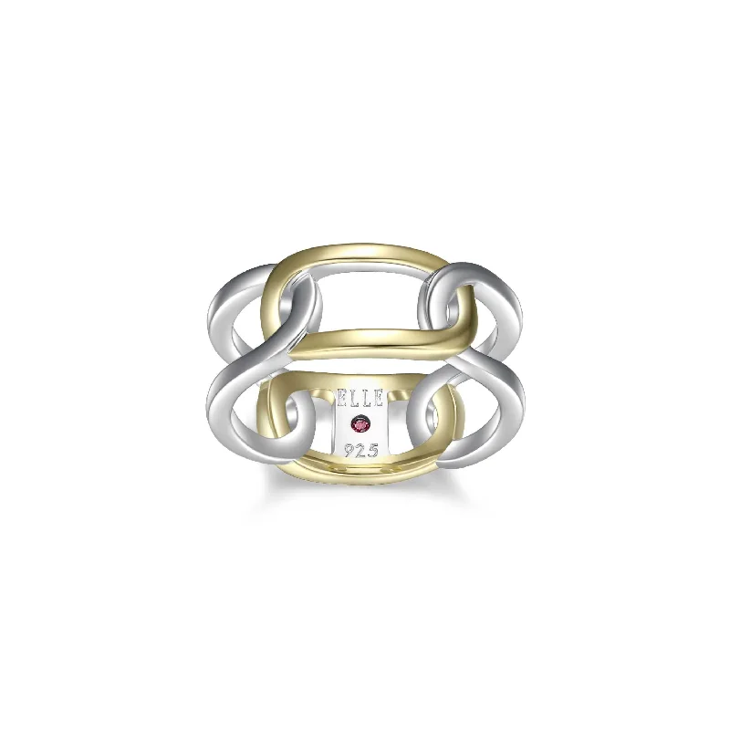 Elle Parallel Two Tone Ring