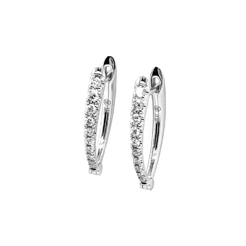 White Gold Diamond Hoop Earrings