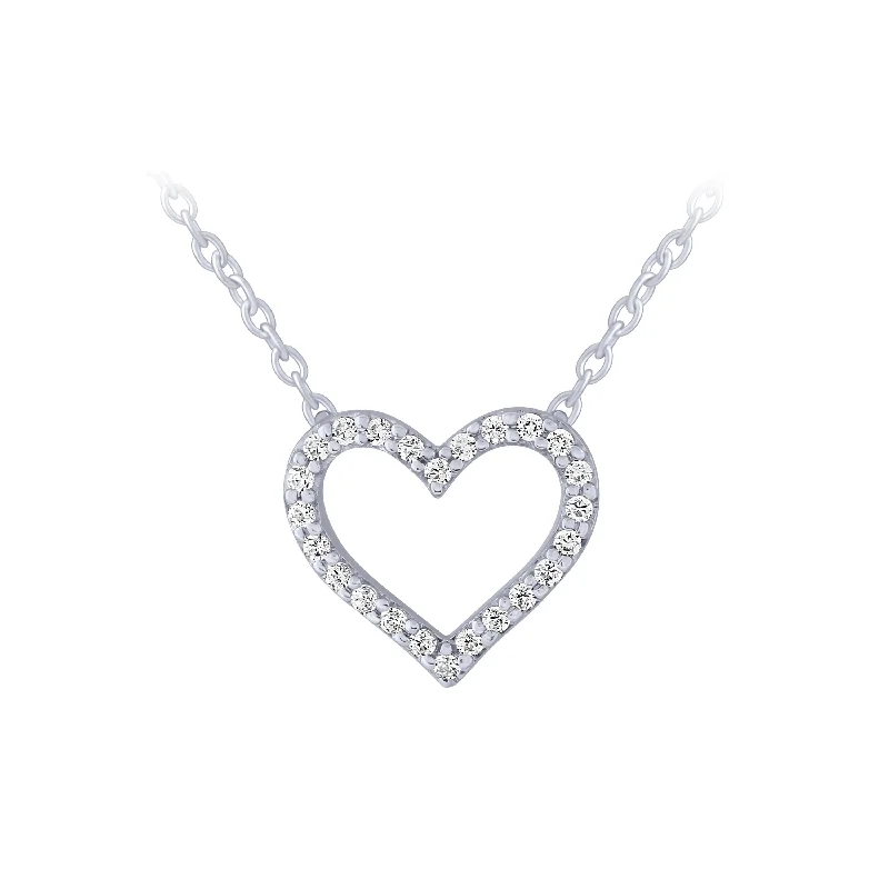 14K 0.07Ct Diamond Heart Pendant