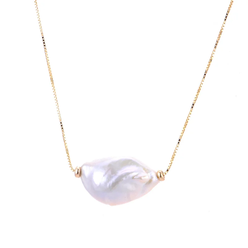 14KT Yellow Gold Freshwater Pearl Necklace