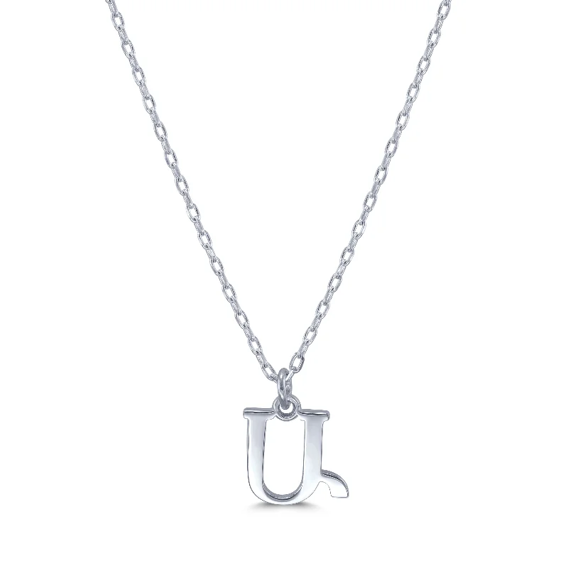 Armenian Initial Necklace Silver