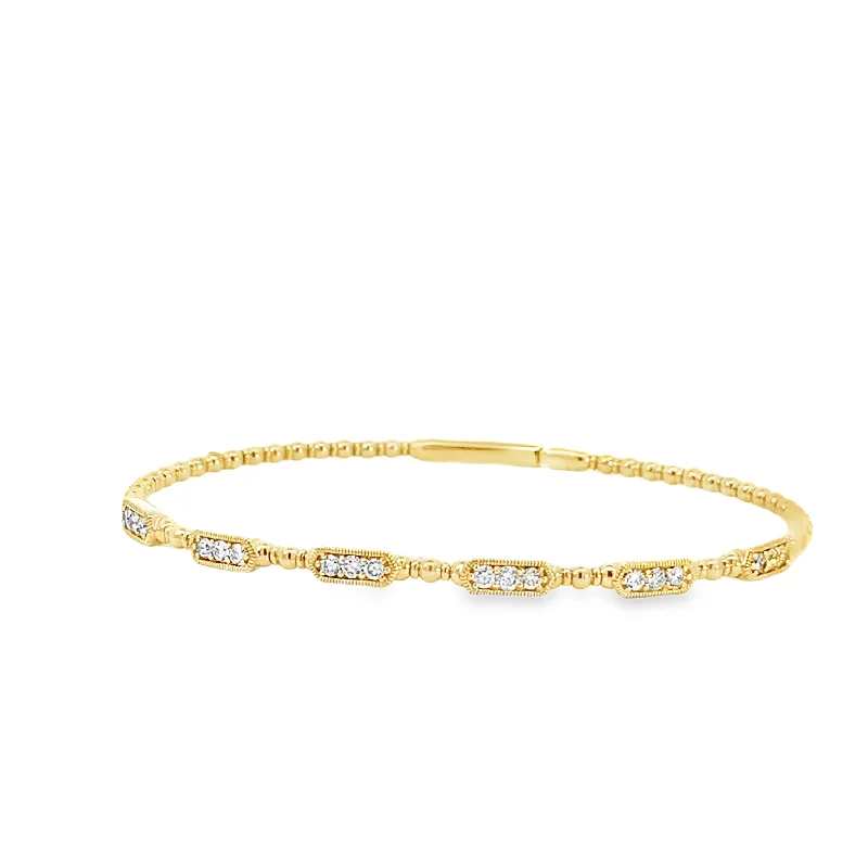 Diamond Bar Station Beaded Bangle