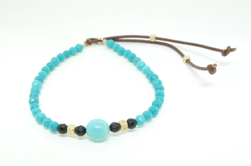 Men's Arizona Turquoise Beaded Bracelet