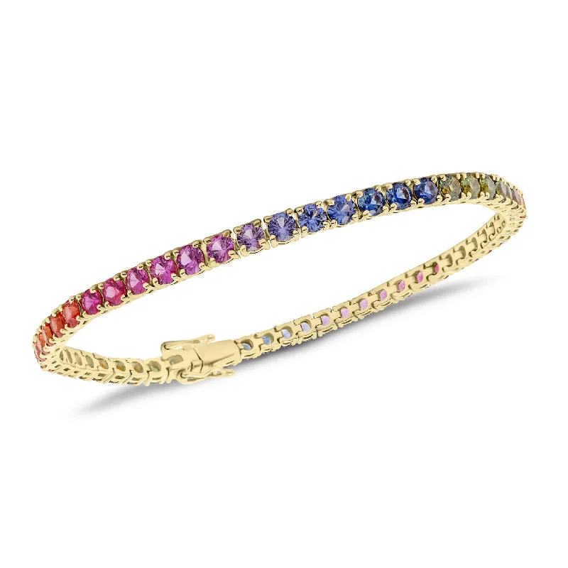 Multicolor Gemstone Tennis Bracelet