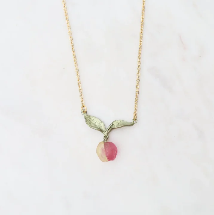 Peach Tree Dainty Necklace