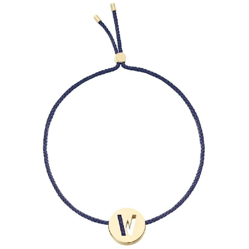 ABC's - W 18K Gold Plated Bracelet