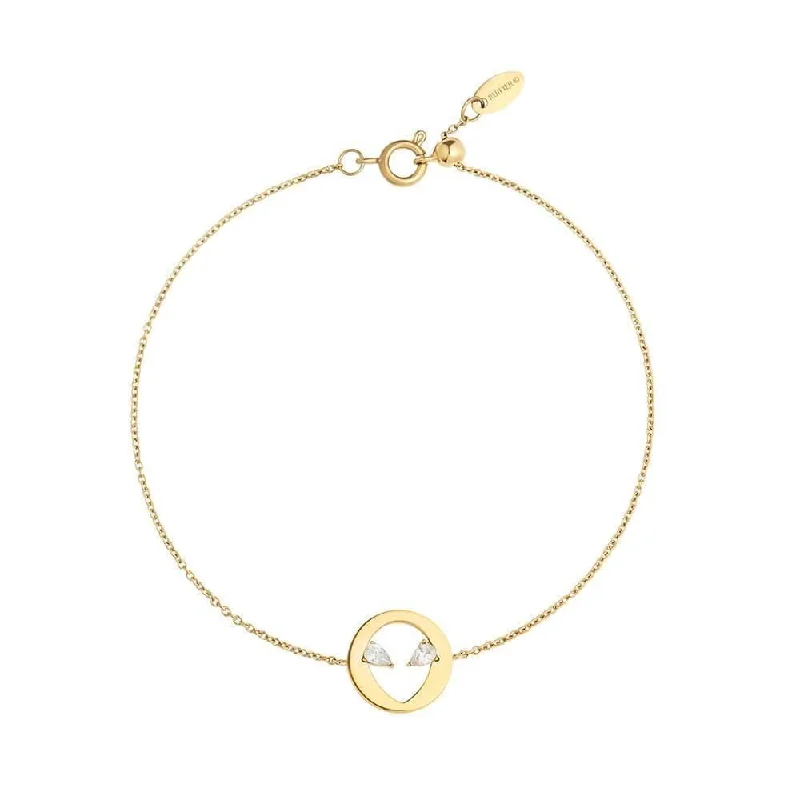 Cosmo Martian 18K Gold Plated Bracelet w. Zirconia