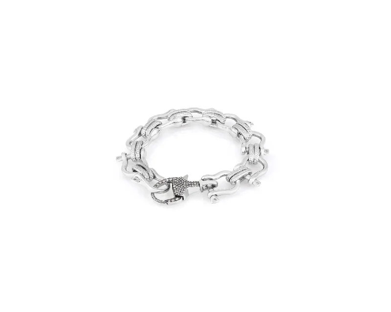 Shackle Infinity Lock Bracelet | Diamond