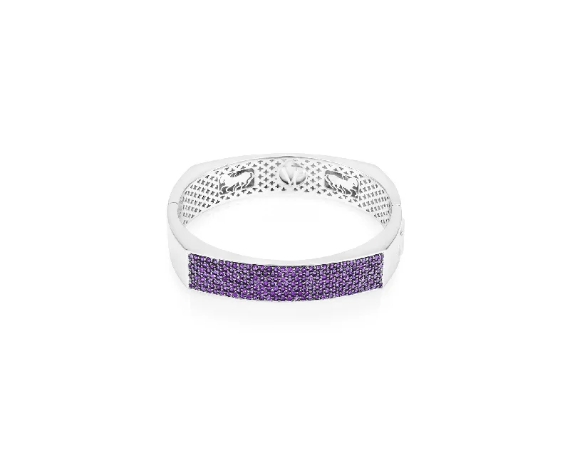 Toulouse 12mm Amethyst Silver Bangle